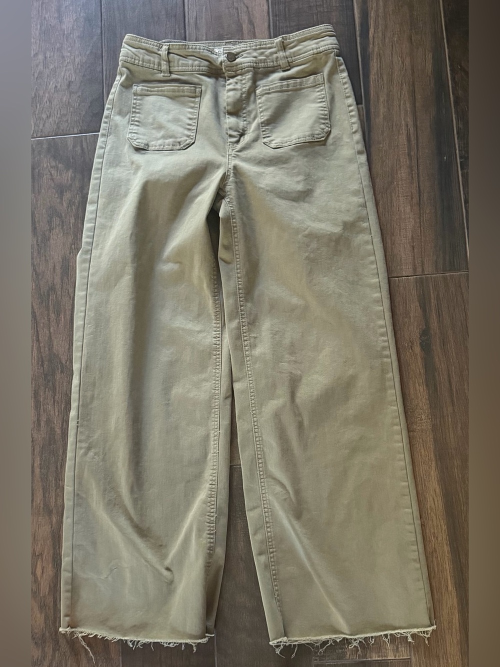 OAT New York High-Rise Wide-Leg Cropped Jeans Sz 12